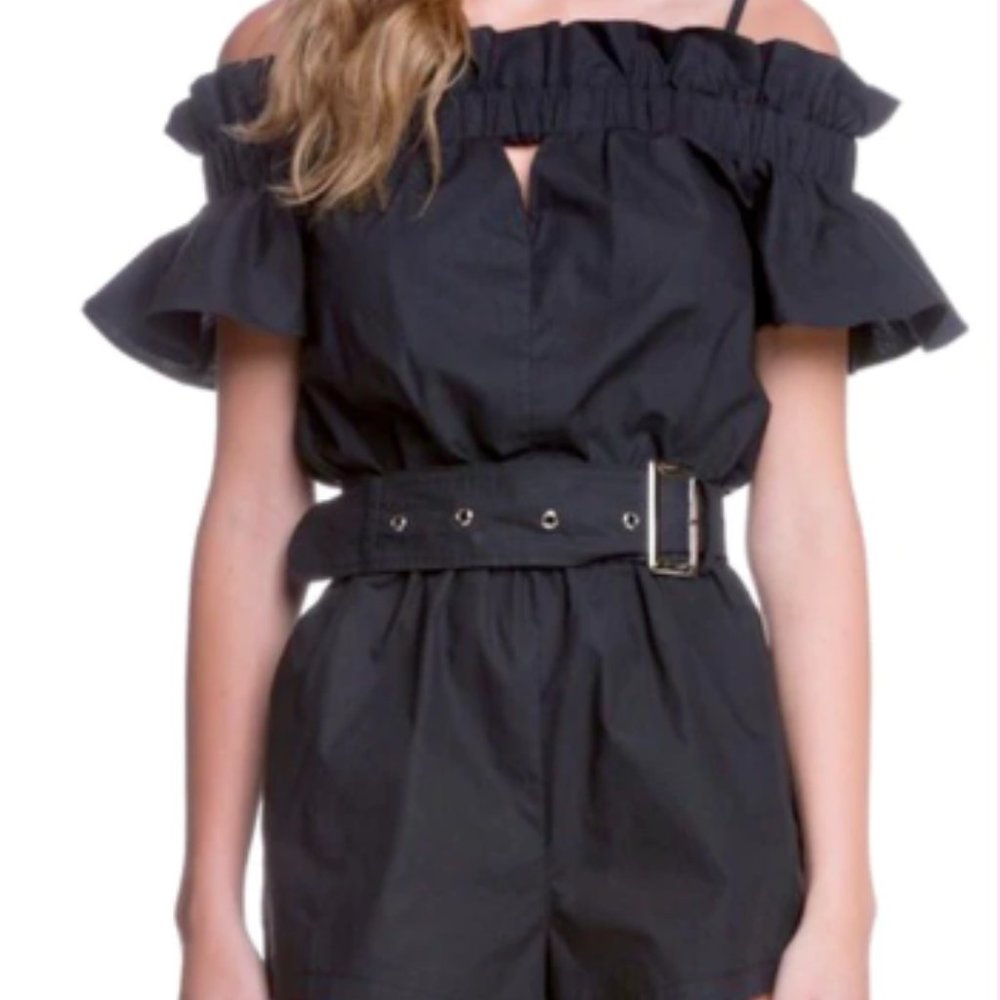 Alice McCall Black Off-Shoulder Jumpsuit